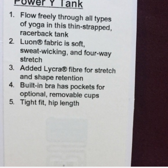 NWT BRDR BRODEAUX LULULEMON POWER Y TANK - - 10 - Picture 7 of 8